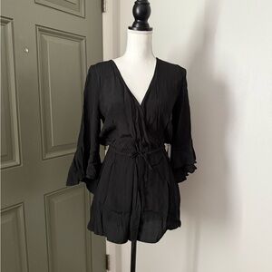 Express Black V-Neck Romper